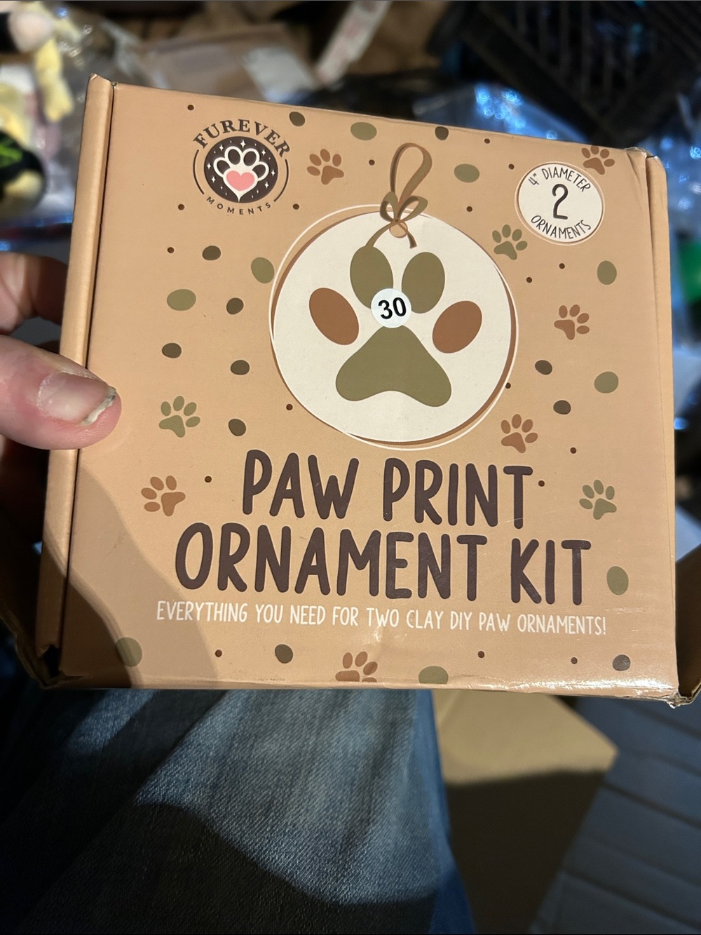 Paw Print Ornament Kit – Tan